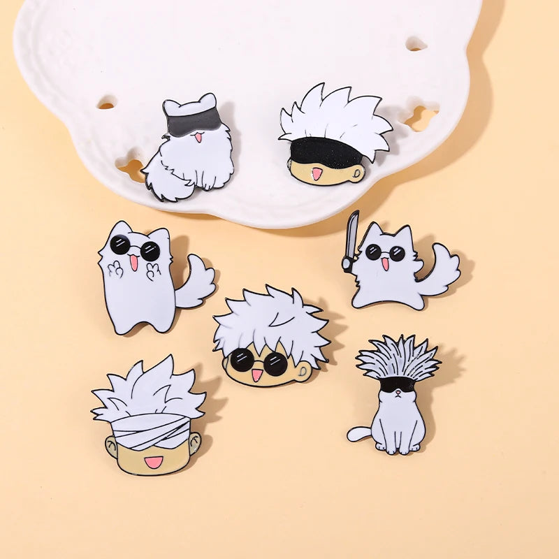 Gato Gojo - Broche de Esmalte Jujutsu Kaisen