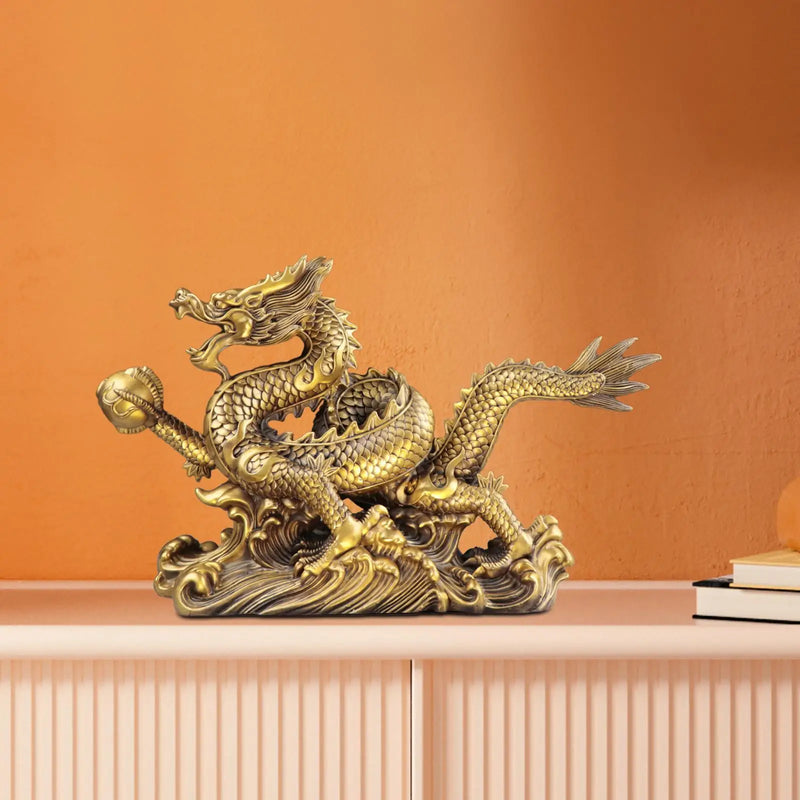 DragonSpirit - Estátua de Dragão Feng Shui para Decoração