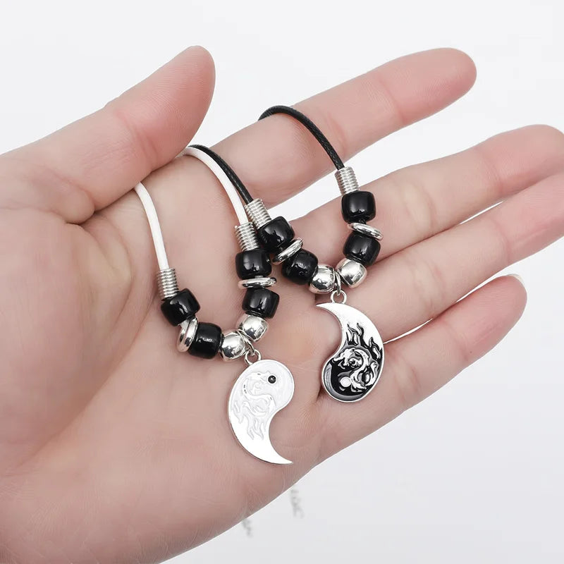 HarmonyBond - Conjunto de Pulseiras e Colares Yin Yang Tai Chi