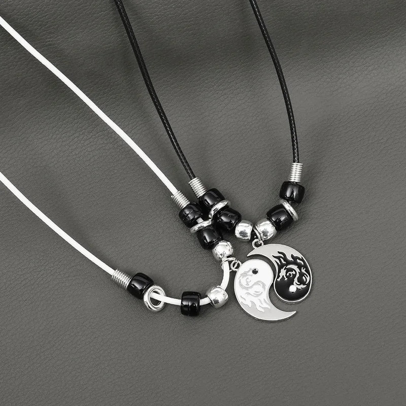 HarmonyBond - Conjunto de Pulseiras e Colares Yin Yang Tai Chi