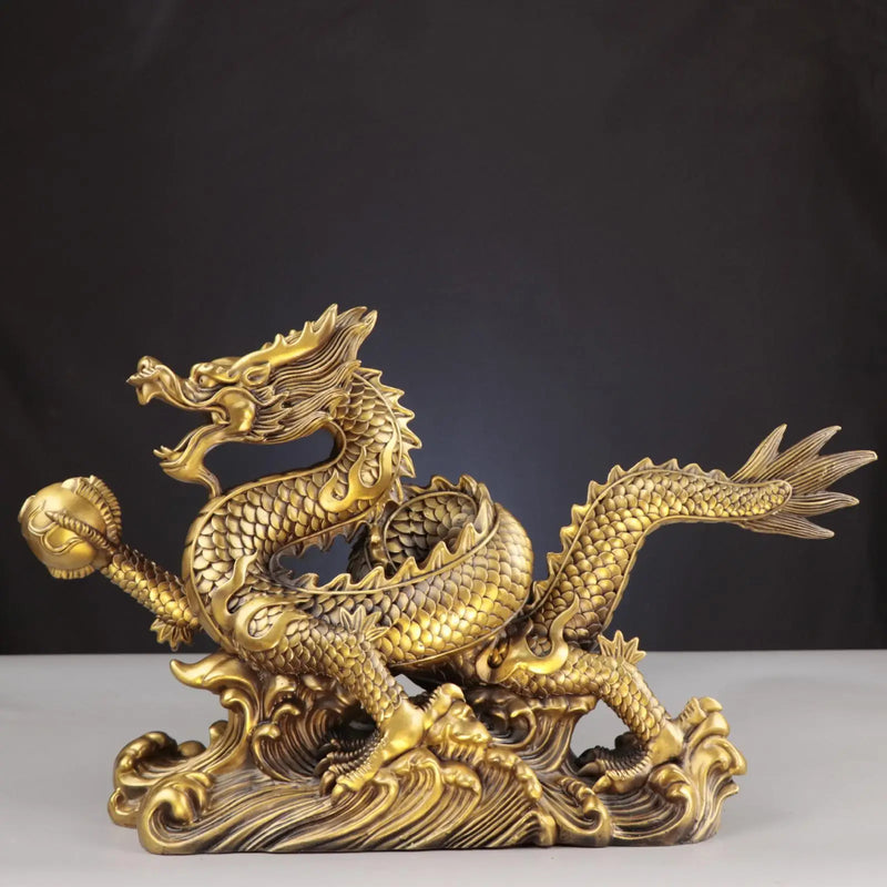 DragonSpirit - Estátua de Dragão Feng Shui para Decoração