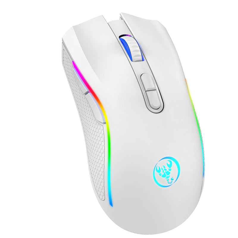 GamerWave - Mouse Óptico Sem Fio HXSJ T69 com Design Ergonômico e Iluminação RGB