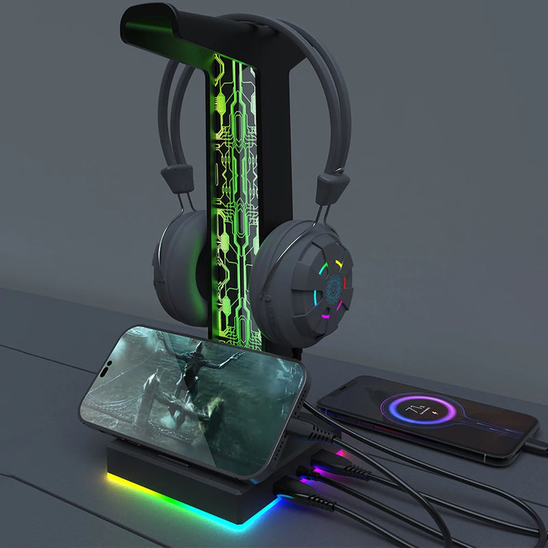 LightGuard - Suporte para Headphone com Iluminação RGB