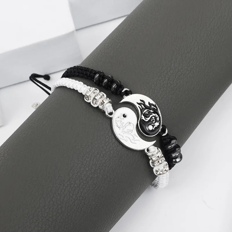 HarmonyBond - Conjunto de Pulseiras e Colares Yin Yang Tai Chi